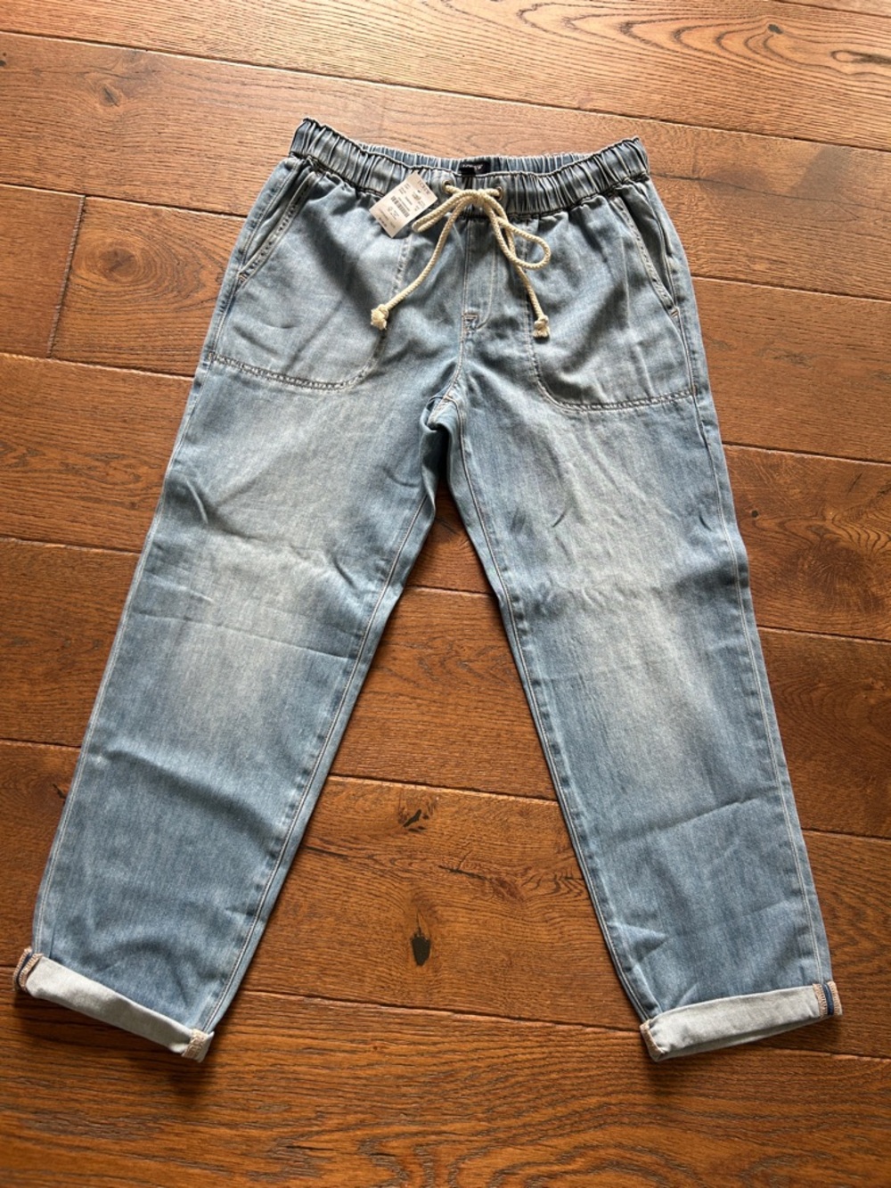 NWT J. Crew Light Blue Relaxed Drawstring Jeans